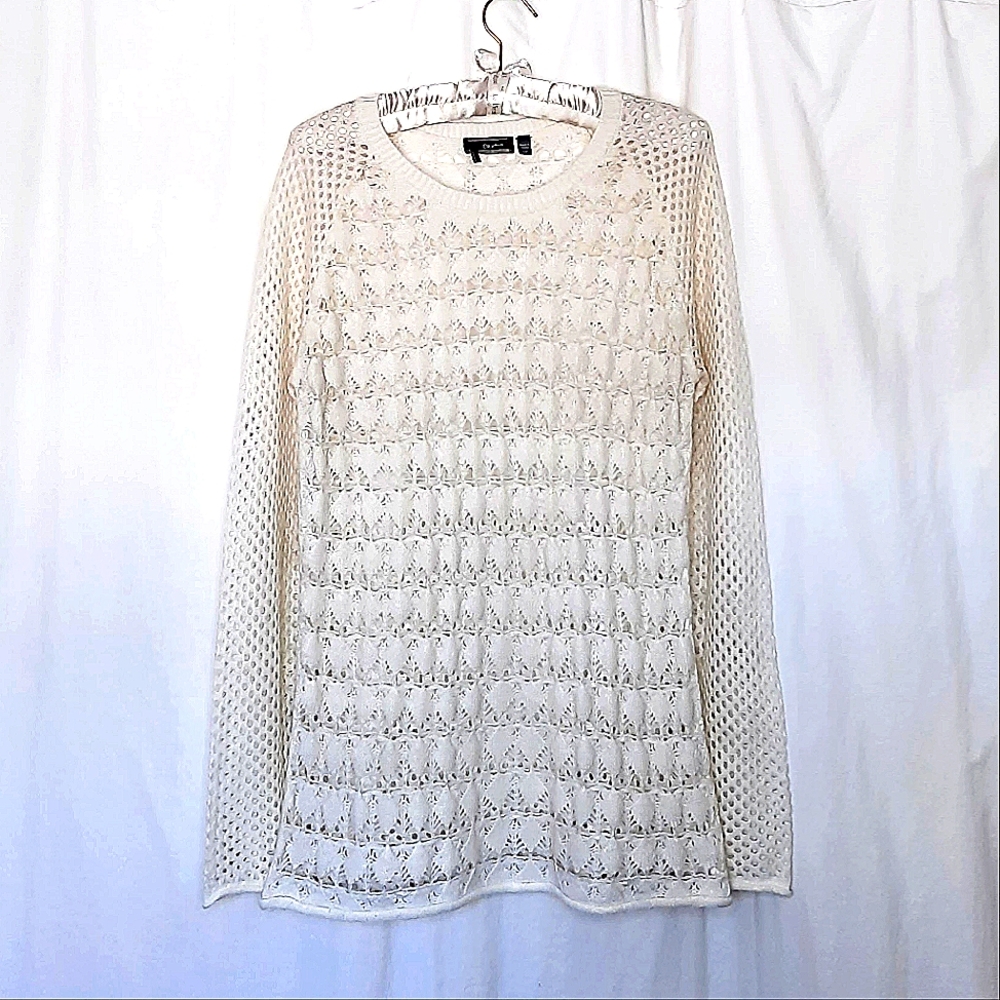 DEX 1963 Light Crochet Pullover Sweater